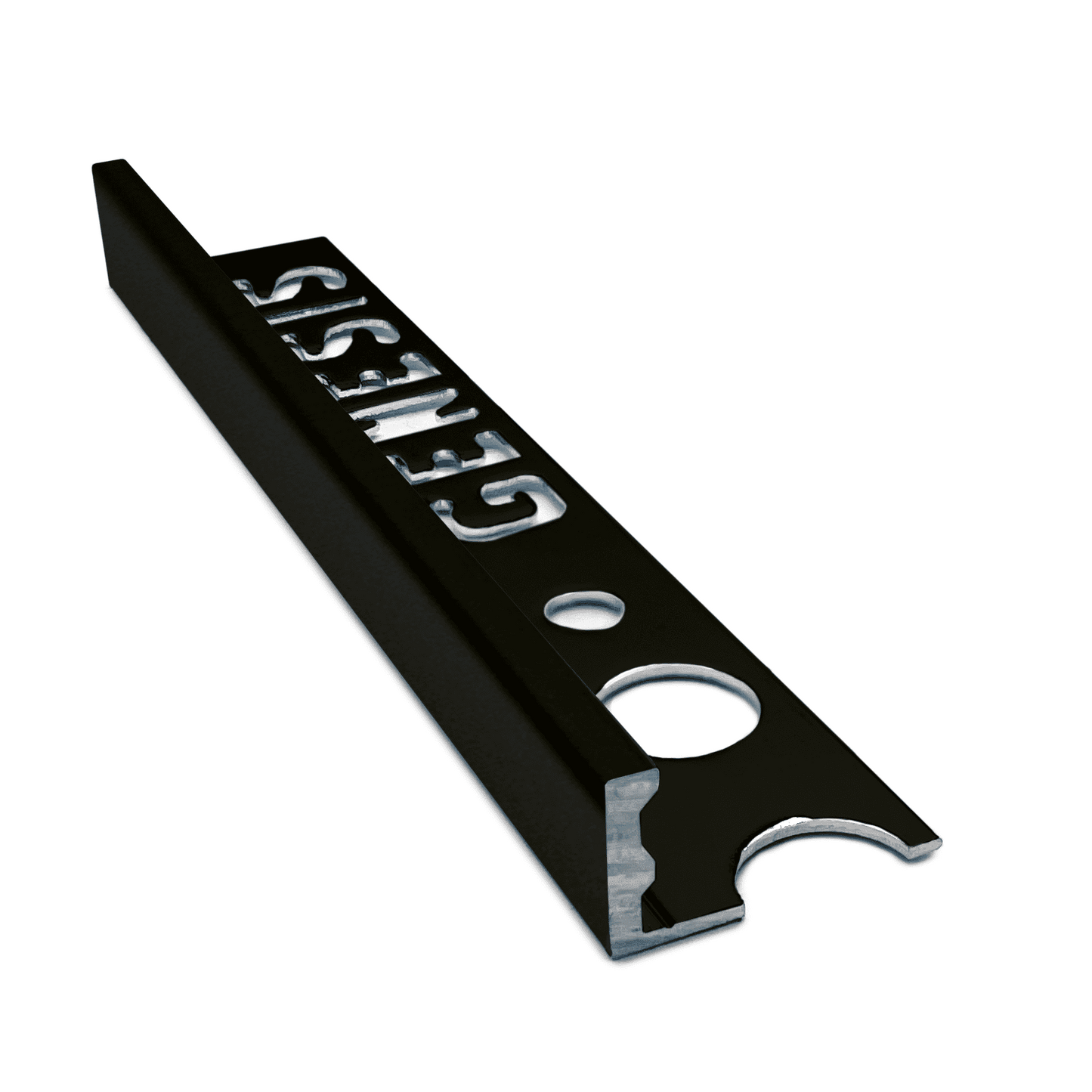 Genesis Matt Black Straight Edge Tile Trim – 2.5m
