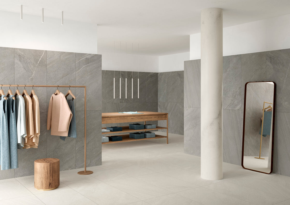 VitrA Cardostone White Stone Effect Porcelain Tile  30×60cm & 60×60cm