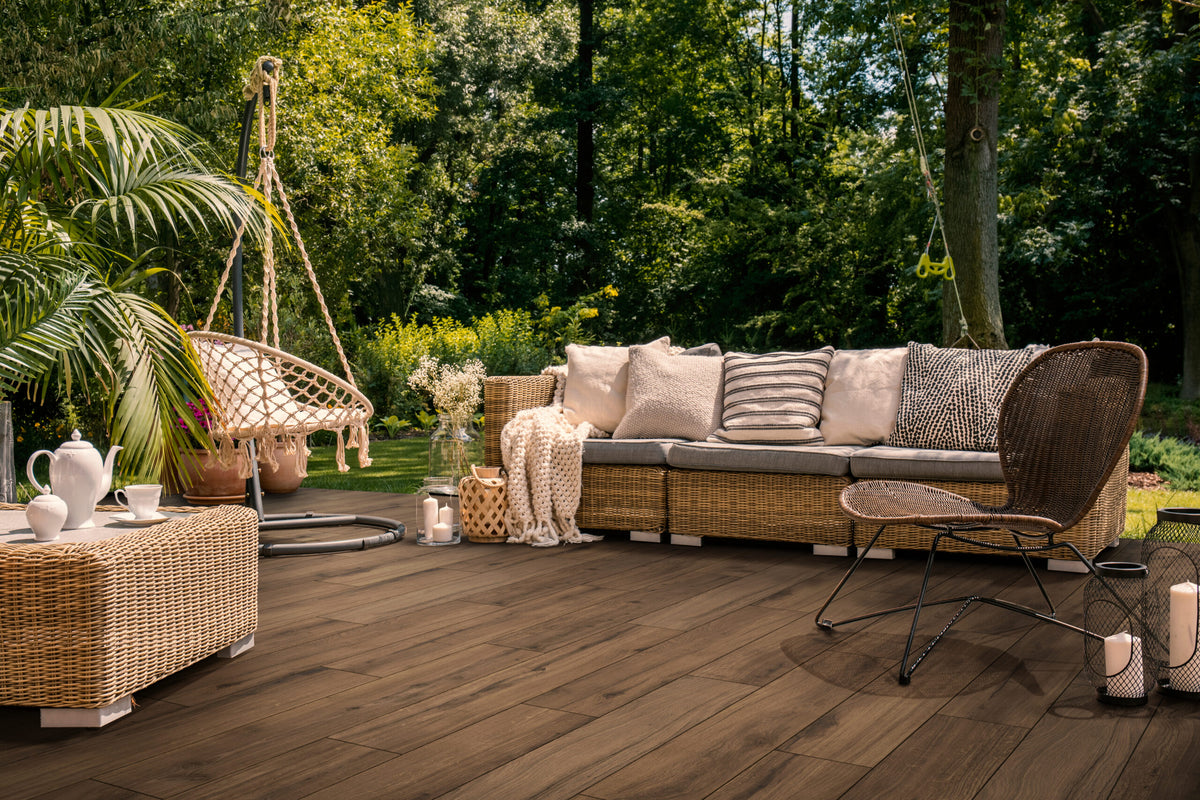 VitrA Craft Dark Oak Wood Effect Porcelain Tile 20×120cm