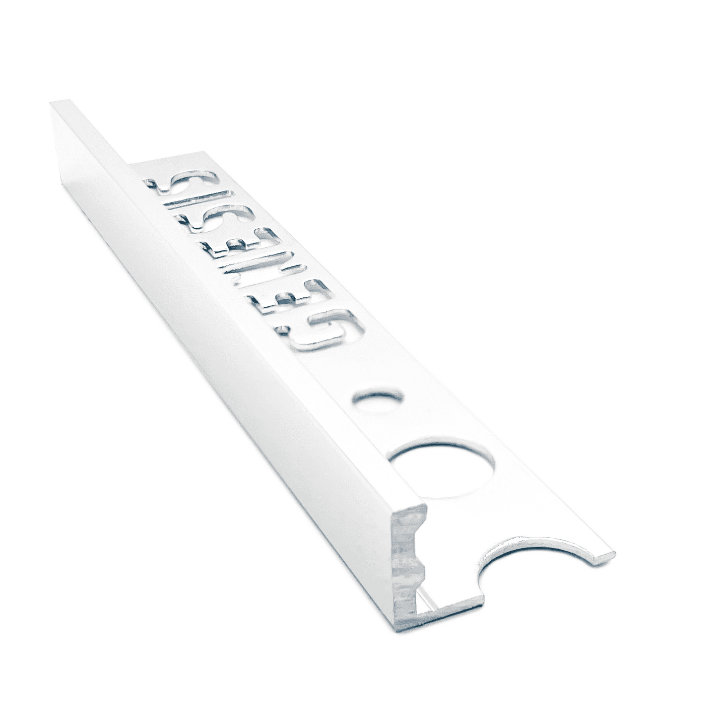Genesis Matt White Straight Edge Tile Trim – 2.5m