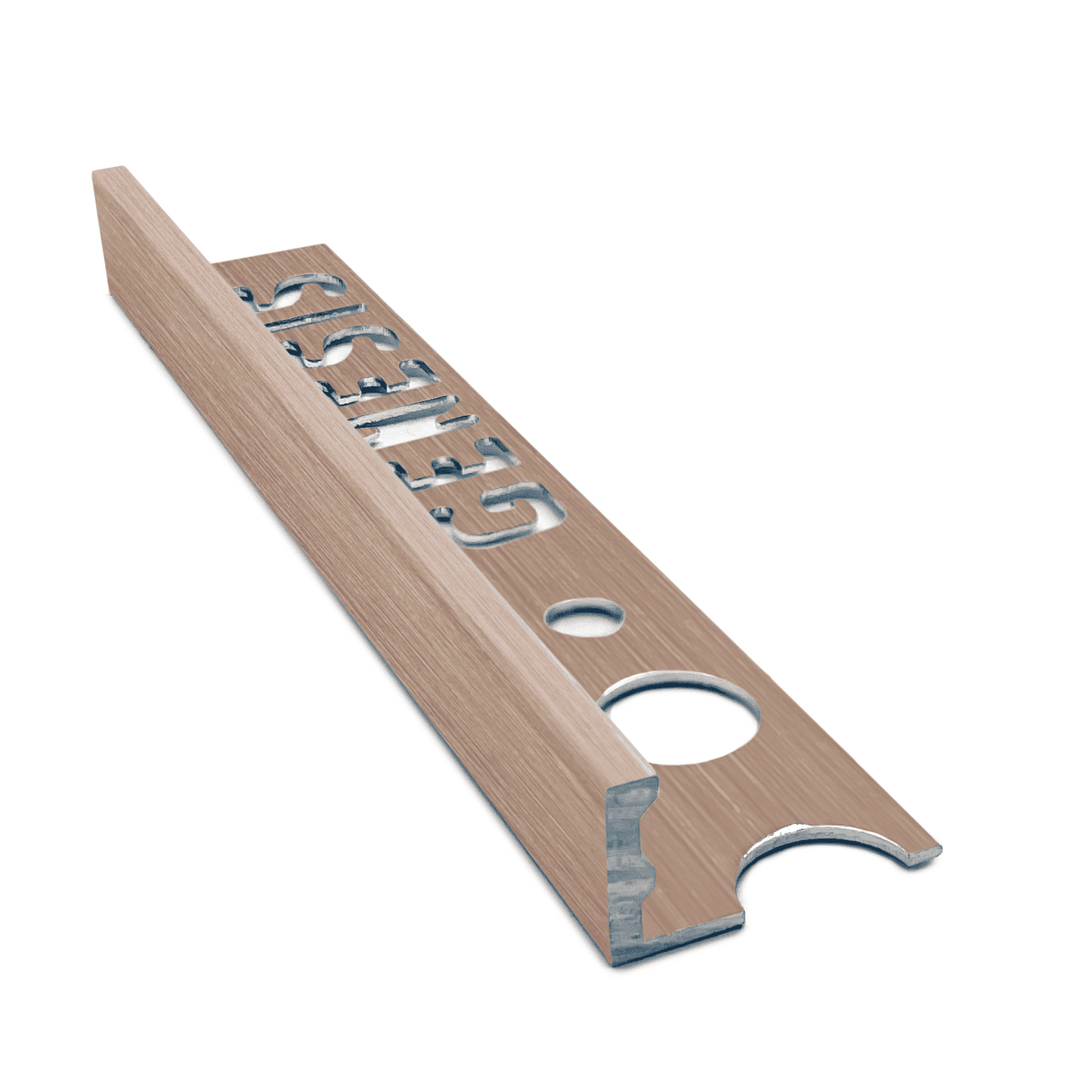 Genesis Brushed Copper Straight Edge Tile Trim – 2.5m