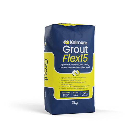 Kelmore Grout Flex15 Flexible Wall & Floor Tile Grout 3kg