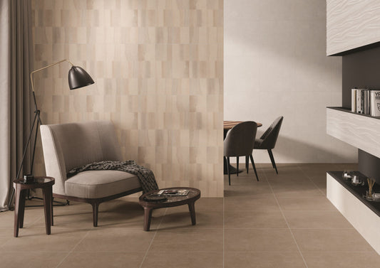 VitrA Newcon Taupe Concrete Effect Porcelain Tile 30×60cm & 60×60cm