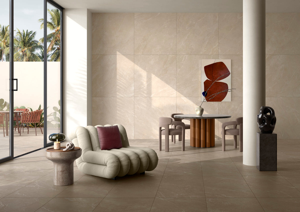 VitrA NovaPetra Light Greige Stone Effect Porcelain Tile 30×60cm & 60×60cm