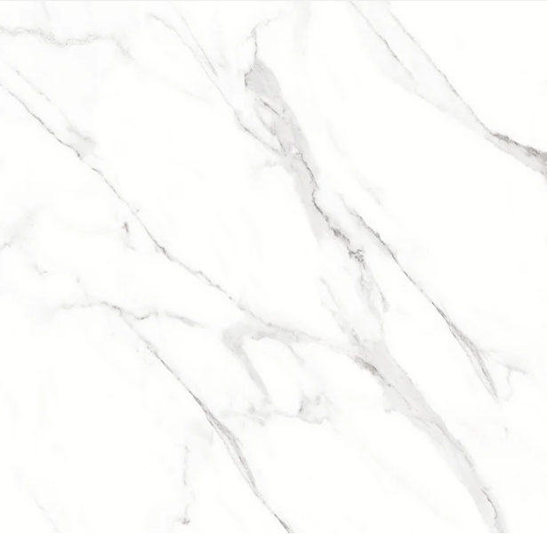 Classic Estaturio White Polished Marble Effect Porcelain Tile 30×60cm & 60×60cm