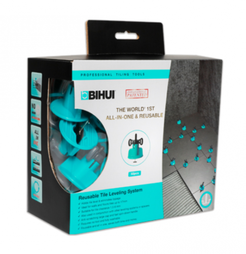 BIHUI T-Spin Reusable Tile Levelling System – 50 Pack